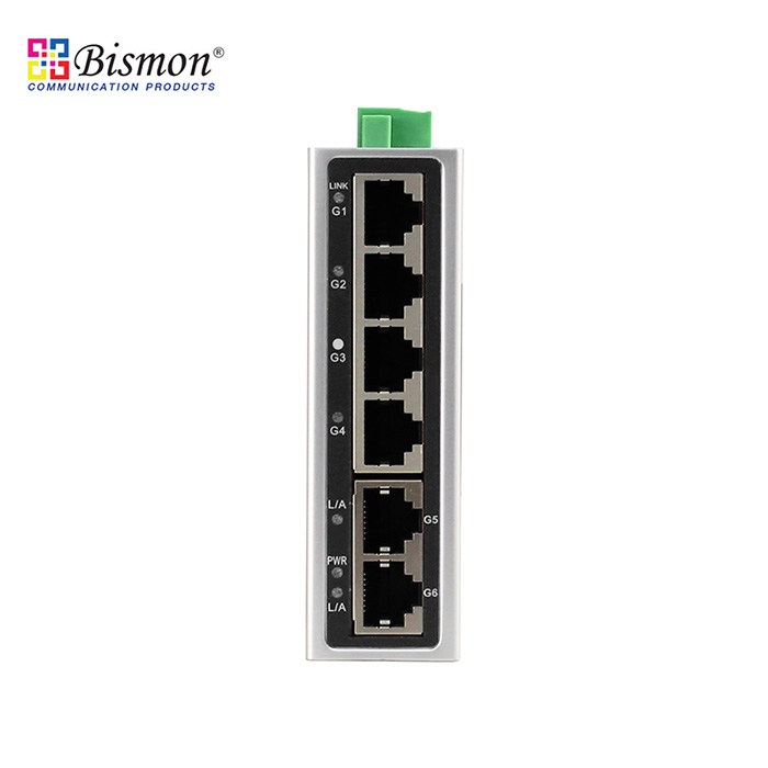 4Port PoE 10/100/1000Base-T+2RJ45 Gigabit Industrial switch